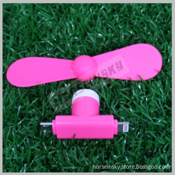 Phone Fans for Apple and Android USB Mini Fan with Strong Wind T-Type 2 in 1 Fan